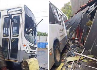 Ônibus Sem Controle Atinge Loja De Artesanato Em Feira De Santana