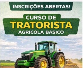 Inscrições abertas para cursos de tratorista e retroescavadeira em Itaberaba