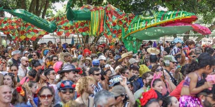 Calango Careta faz carnaval de rua "raiz" no último dia Calango Careta faz carnaval de rua "raiz" no último dia de festa no DF