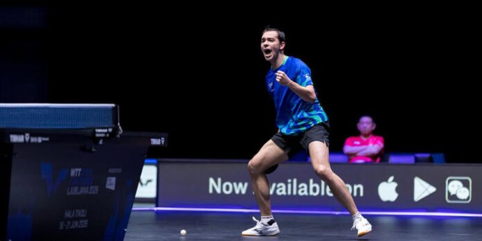 Hugo Calderano cai na final e perde chance do tri Hugo Calderano cai na final e perde chance do tri no WTT da Eslovênia