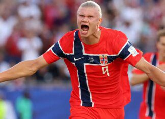 Haaland brilha e Noruega goleia Iraque em seu retorno à Copa do Mundo Noruega goleia Iraque em retorno à Copa; Haaland marcou dois gols