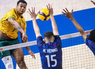 Brasil bate bicampeã olímpica França na Liga das Nações de vôlei Brasil bate bicampeã olímpica França na Liga das Nações de vôlei