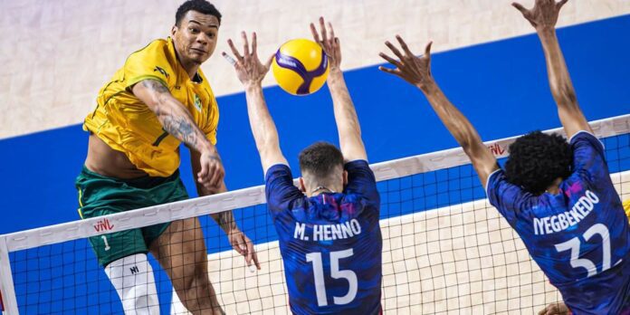 Brasil bate bicampeã olímpica França na Liga das Nações de Brasil bate bicampeã olímpica França na Liga das Nações de vôlei
