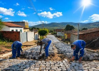 Obras de pavimentação da Alameda das Umburanas avançam e reforçam investimentos em infraestrutura em Itaberaba