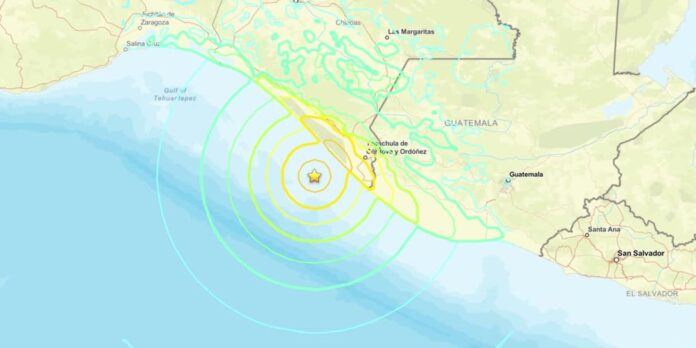 Terremoto de magnitude 7,4 atinge Puerto Madero, não o México Terremoto de magnitude 7,4 atinge Puerto Madero, não o México
