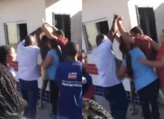 VÍDEO: Mulher Entra Em Escola Com Faca E Funcionários Separam Briga